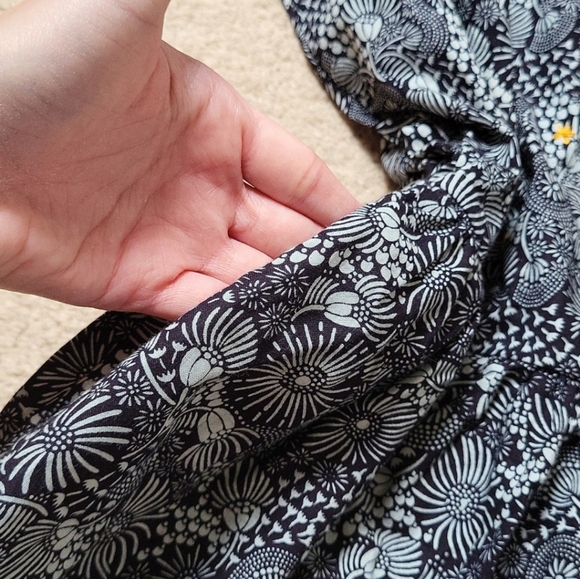 NWT! Mata Traders Floral Black and White with Orange Embroidery Dress! Small! - Picture 9 of 13